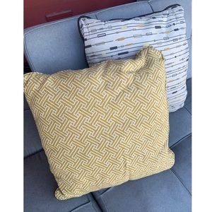 SOLD-Yellow & Gray Decorative Pillows